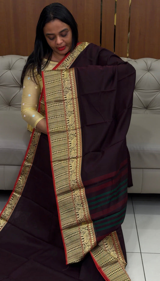 HANDLOOM COTTON SAREES - IHA 31999