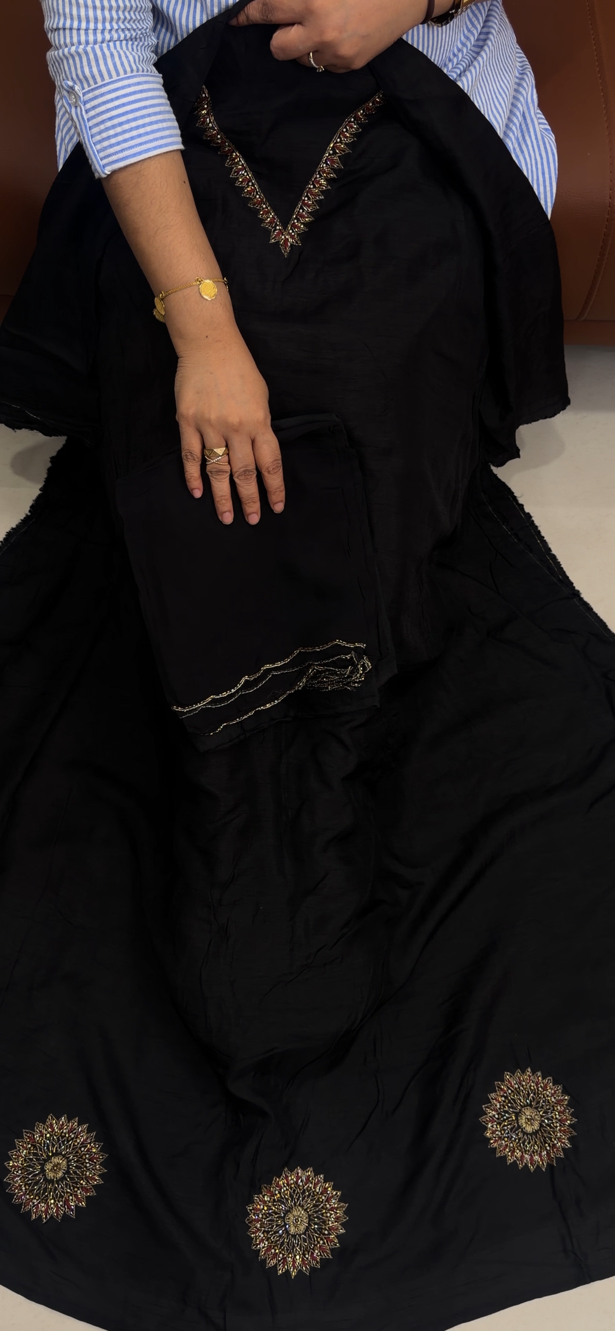SILK UNSTITCHED SALWAR SUITS - IHA 35911