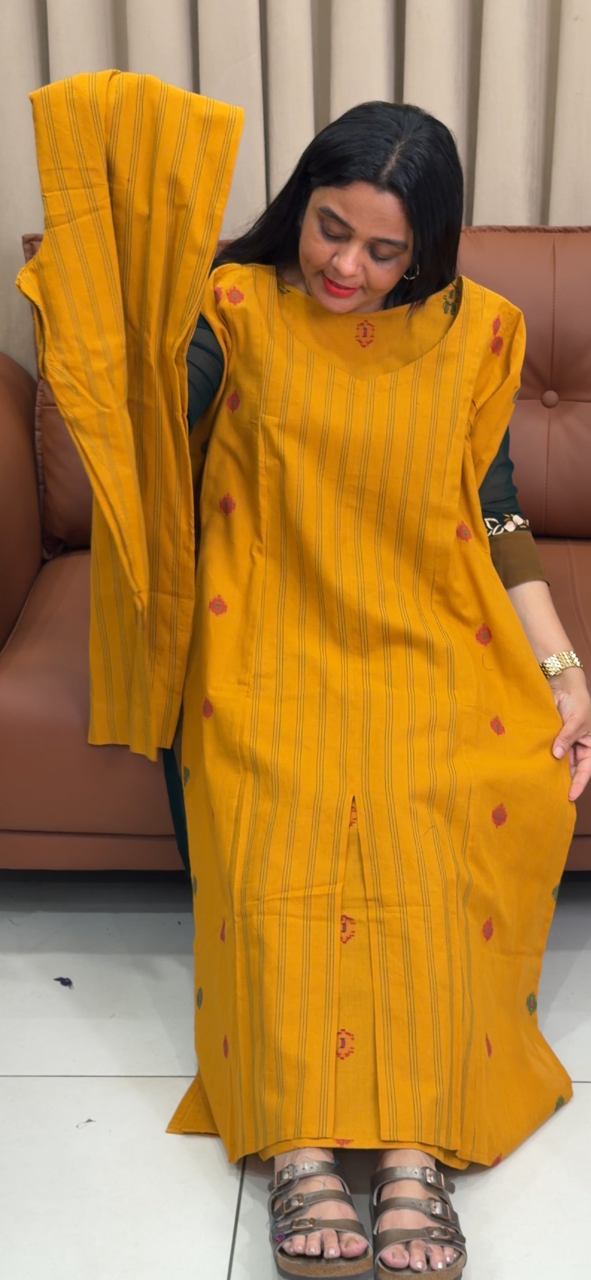 IHA'S IN-HOUSE HANDLOOM CO-ORD SETS - IHA 35810