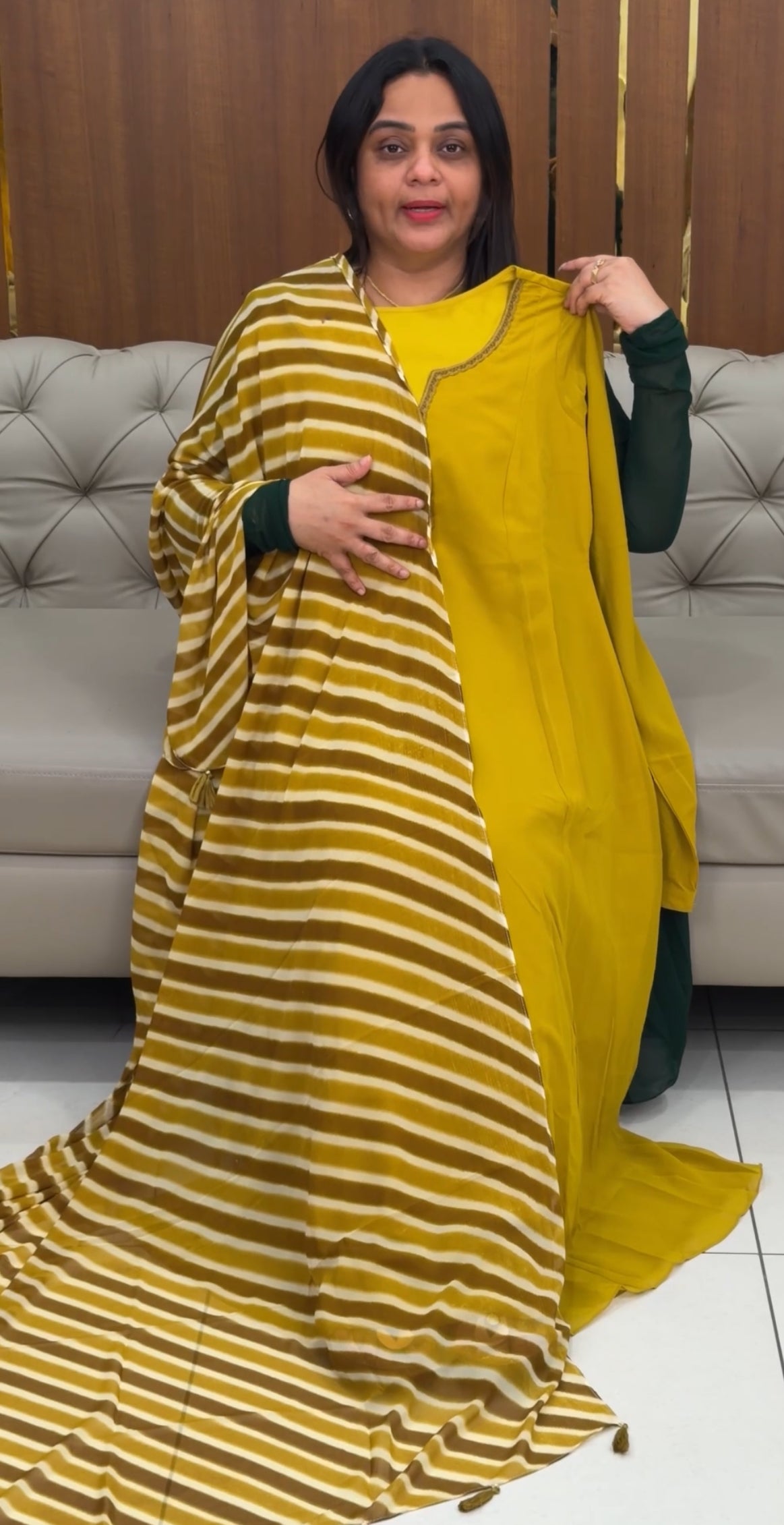 IHA'S IN-HOUSE GEORGETTE TOP AND DUPATTA - IHA 29457