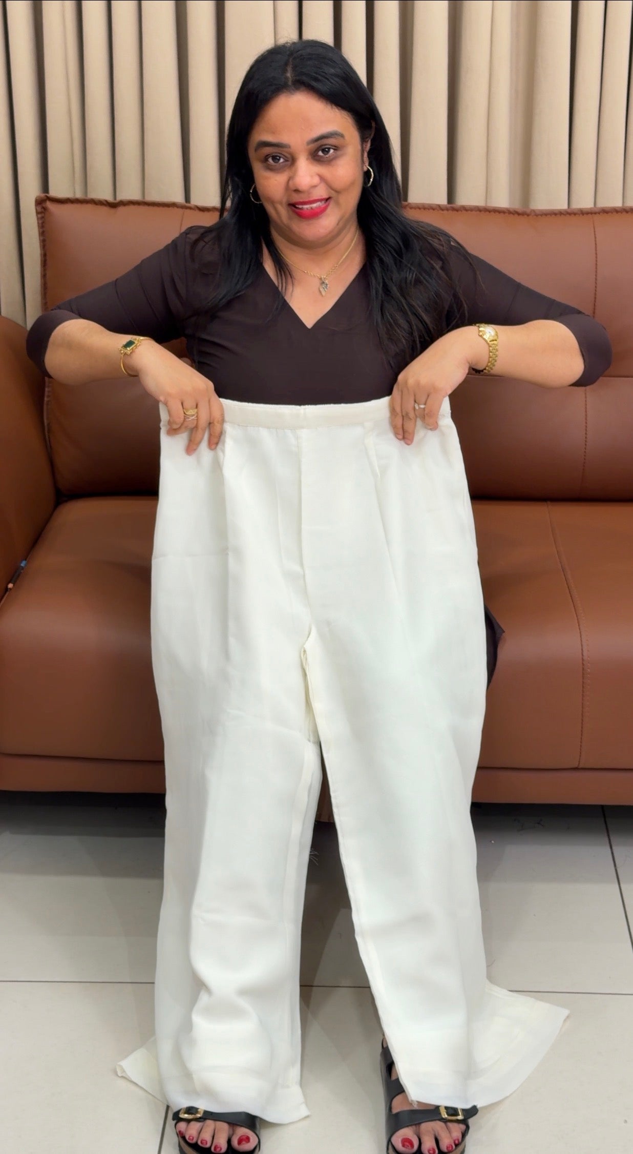 IHA'S IN-HOUSE GEORGETTE PALAZZO PANTS - IHA 34401