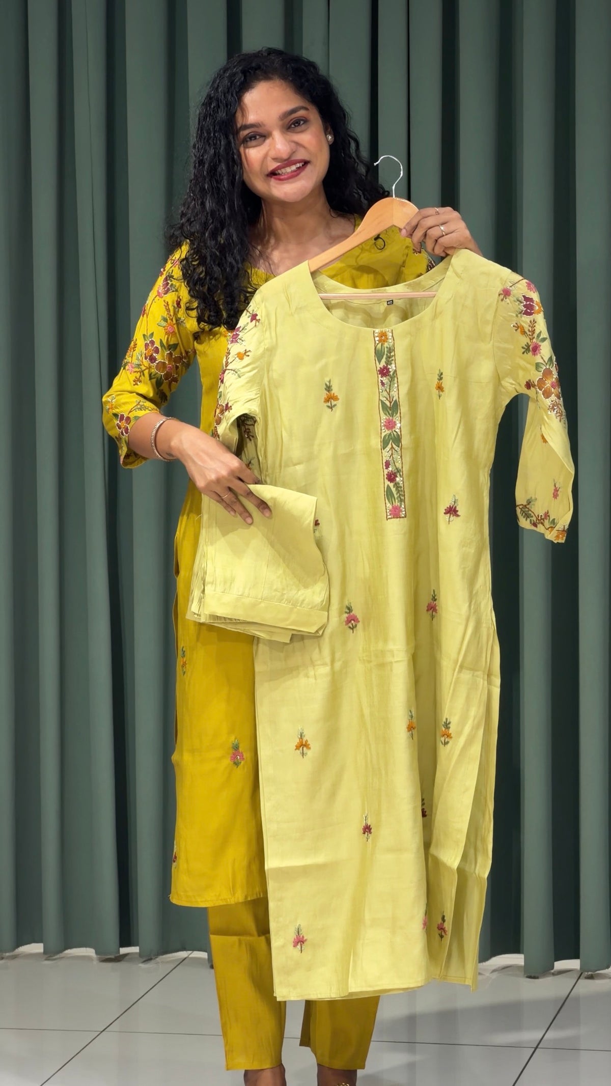 MALAI CHANDERI TOP AND BOTTOM  - IHA 36005