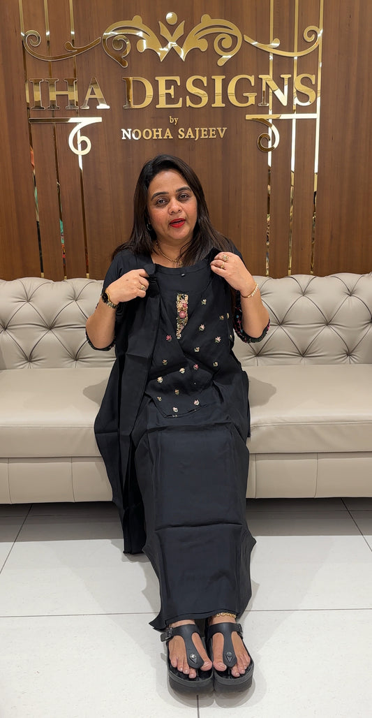 HAND WORKED MODAL CHANDERI TOP AND BOTTOM - IHA 24153