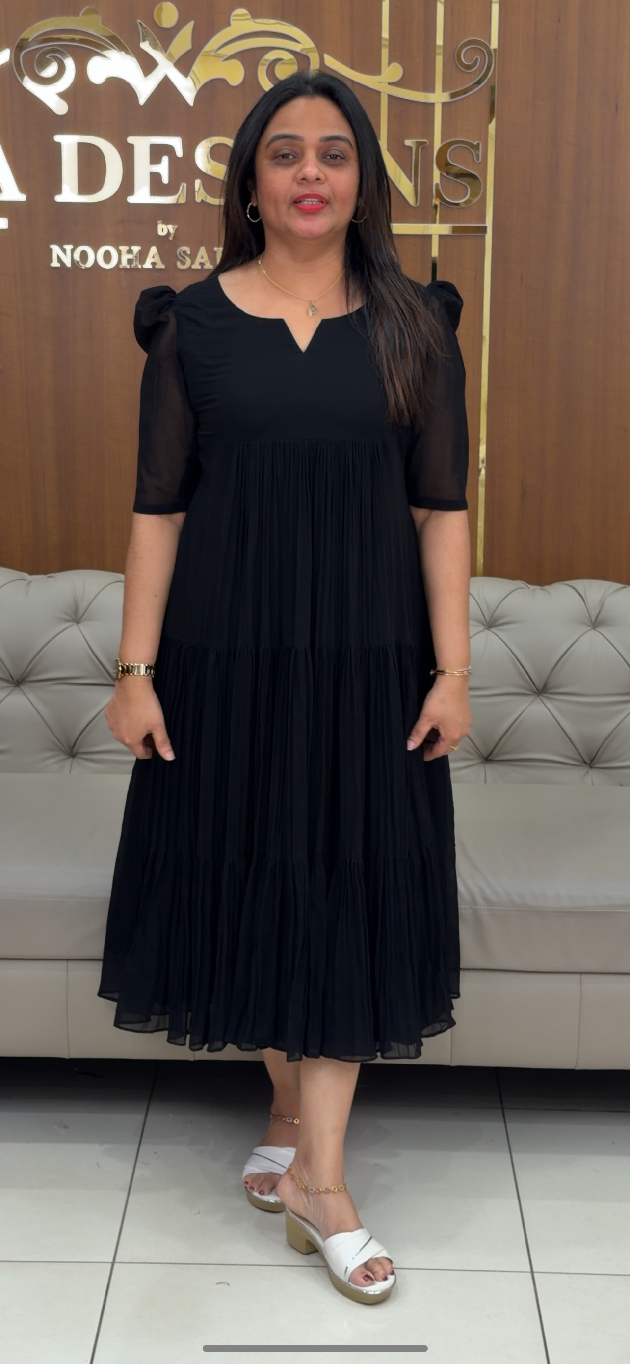 IHA'S IN-HOUSE FAUX GEORGETTE FROCKS - IHA 29520