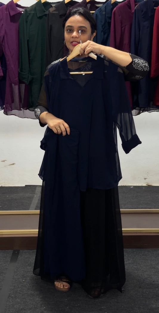 IHA'S IN-HOUSE GEORGETTE CO-ORDS SETS - IHA 36070