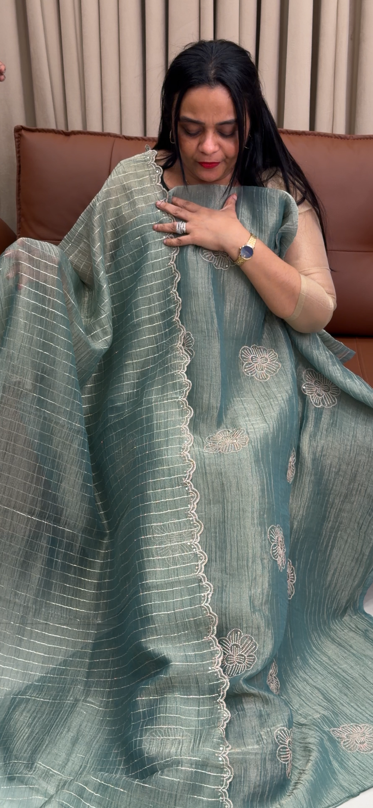 FORWARD TISSUE BANARASI UNSTITCHED SALWAR SUITS - IHA 34675