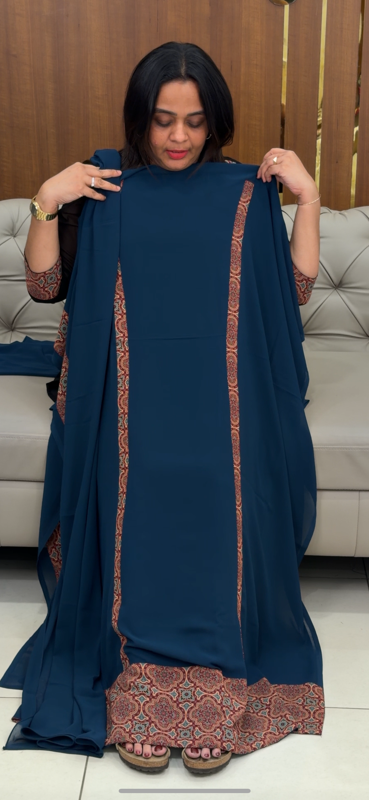 IHA'S IN-HOUSE FAUX GEORGETTE UNSTITCHED SALWAR SUITS - IHA 29757