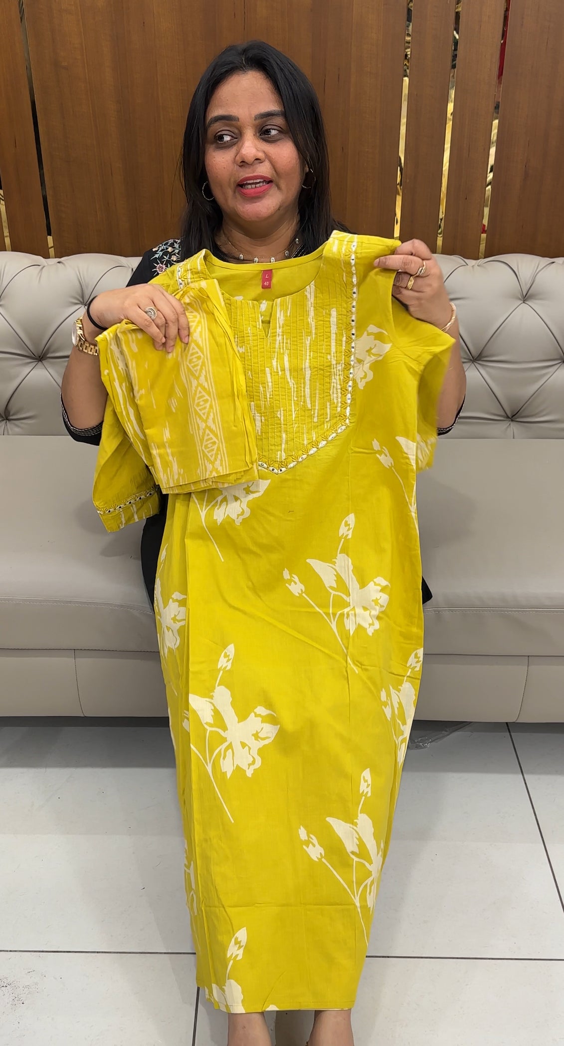 PRINTED COTTON TOP, BOTTOM AND DUPATTA - IHA 28313