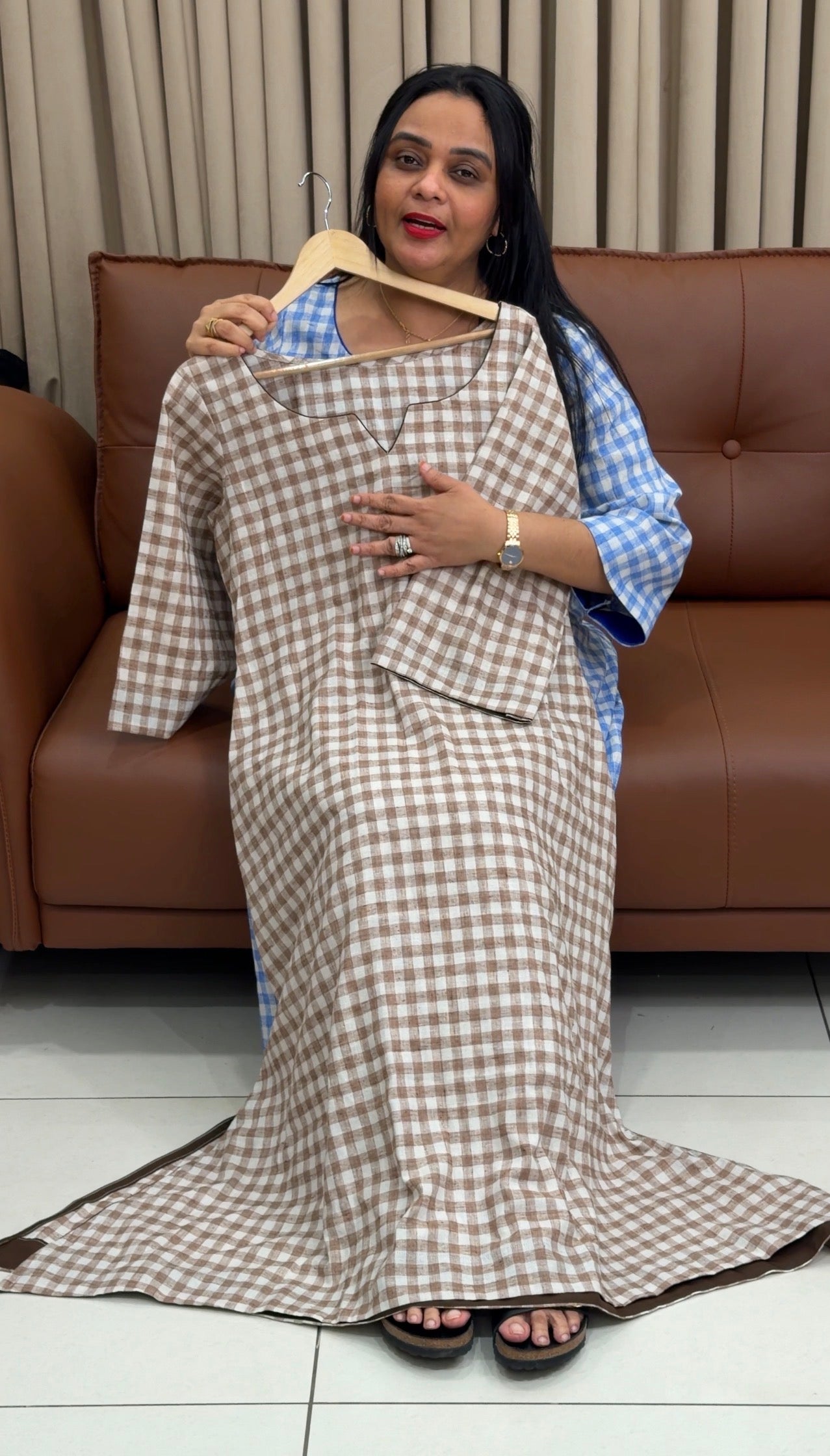 IHA'S IN-HOUSE HANDLOOM COTTON TUNIC TOPS - IHA 34666