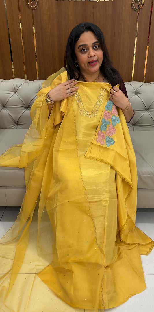 TISSUE UNSTITCHED SALWAR SUITS - IHA 26800