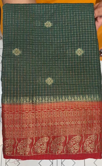 SEMI BANARASI SAREES - IHA 18885