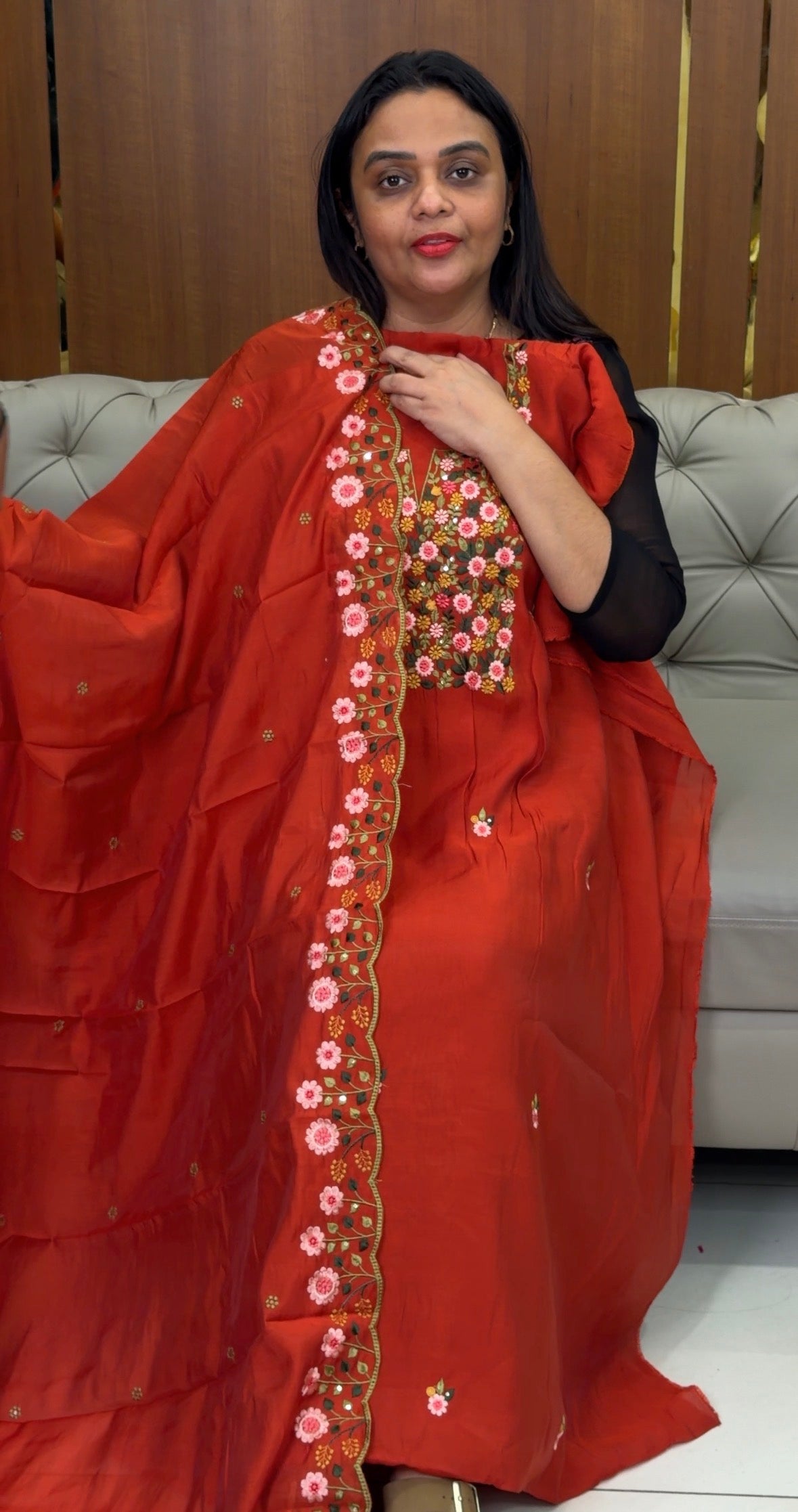MUL CHANDERI UNSTITCHED SALWAR SUITS - IHA 33253
