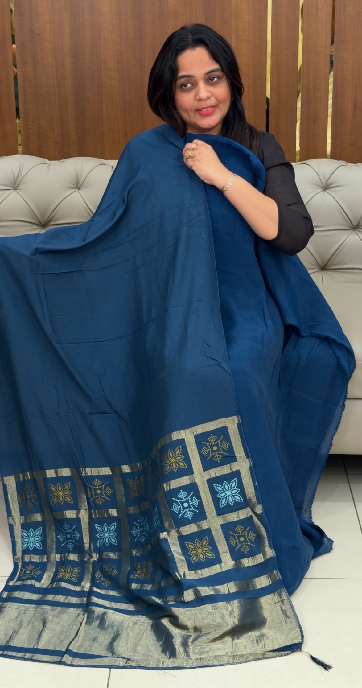 FORWARD MUL CHANDERI UNSTITCHED SALWAR SUITS - IHA 29313