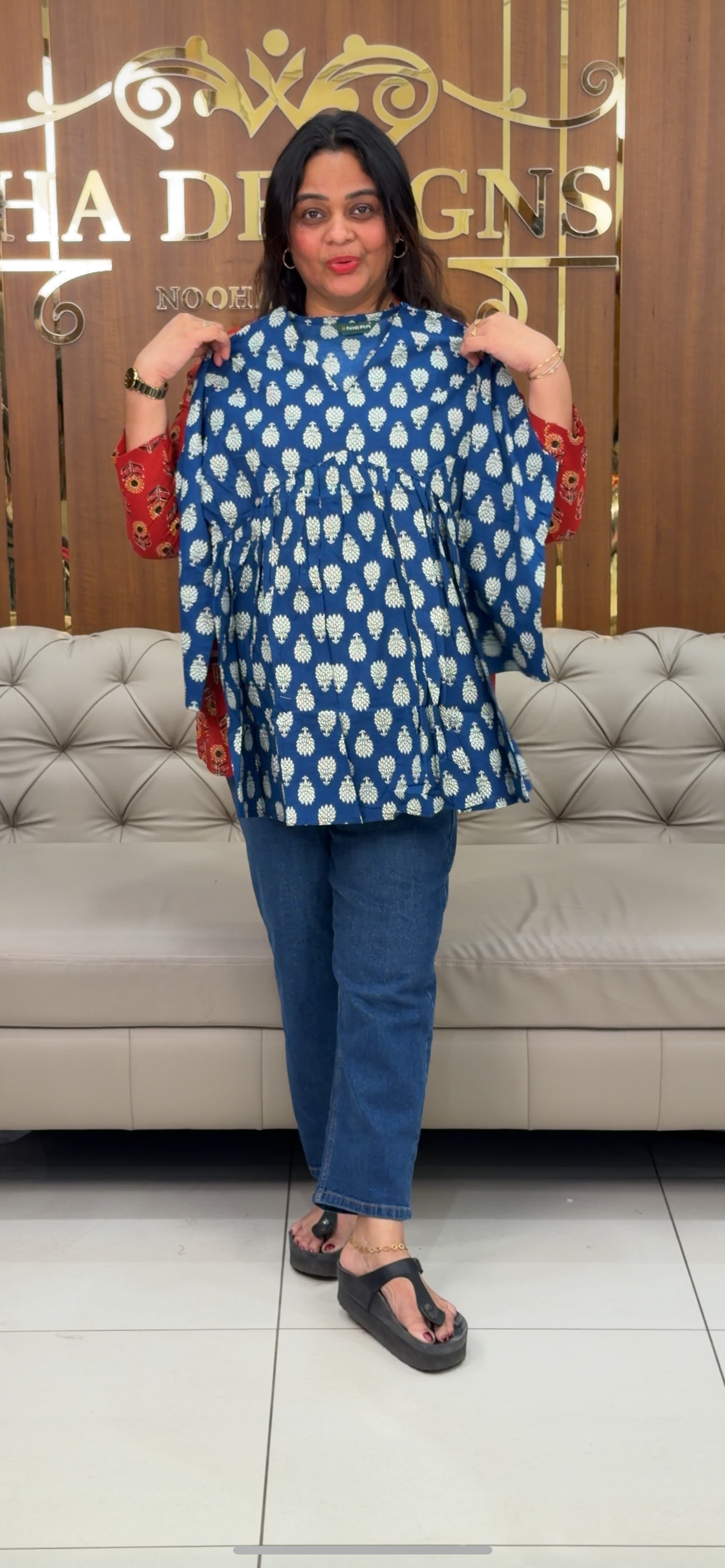 PRINTED SHORT TOPS - IHA 28930