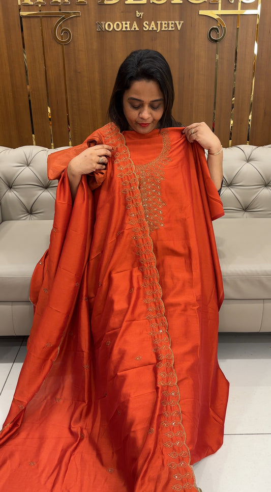 SEMI RAW SILK UNSTITCHED SALWAR SUITS - IHA 25364