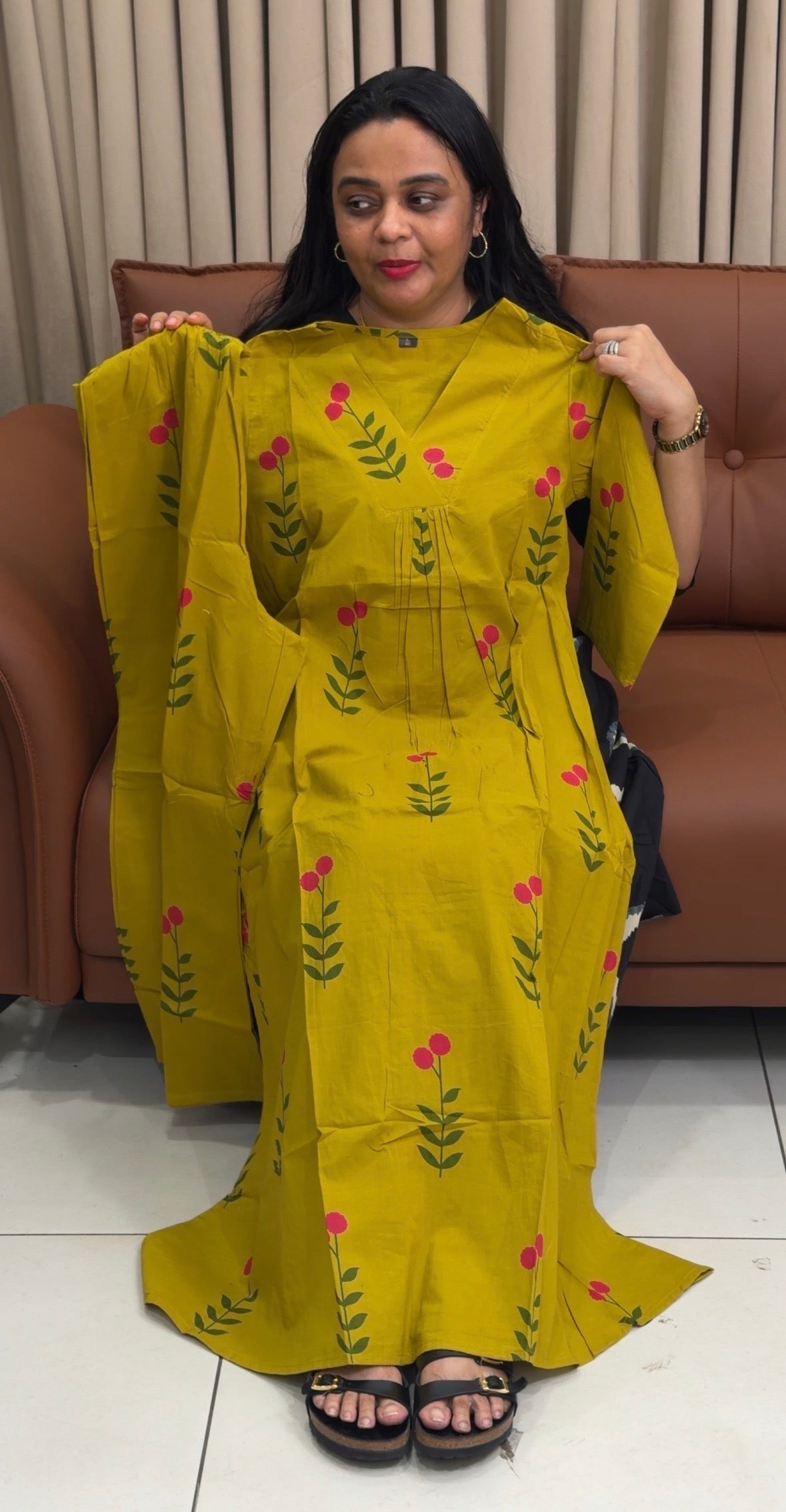 PRINTED COTTON TOP AND BOTTOM - IHA 34880