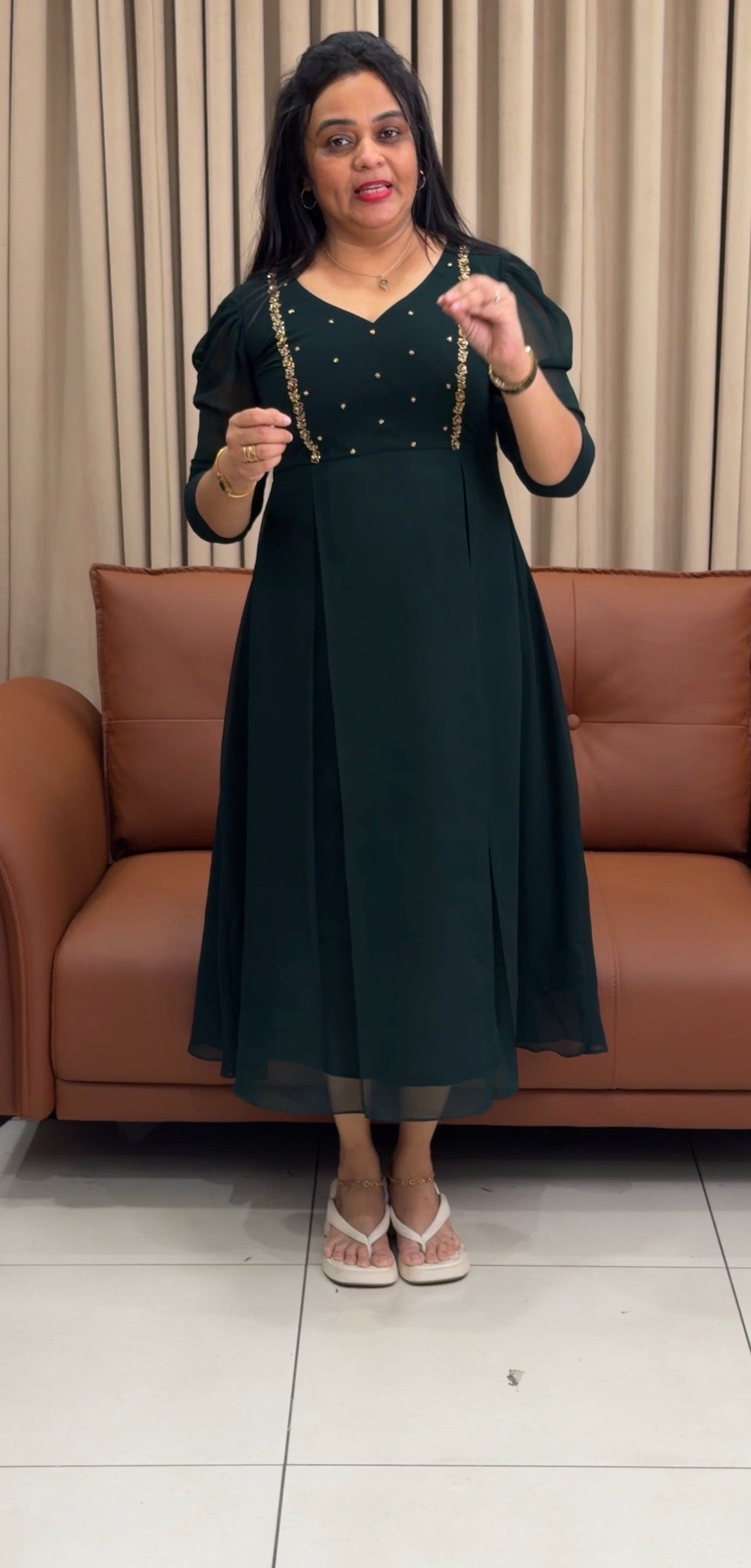 IHA'S IN-HOUSE HANDWORKED FROCKS - IHA 34928