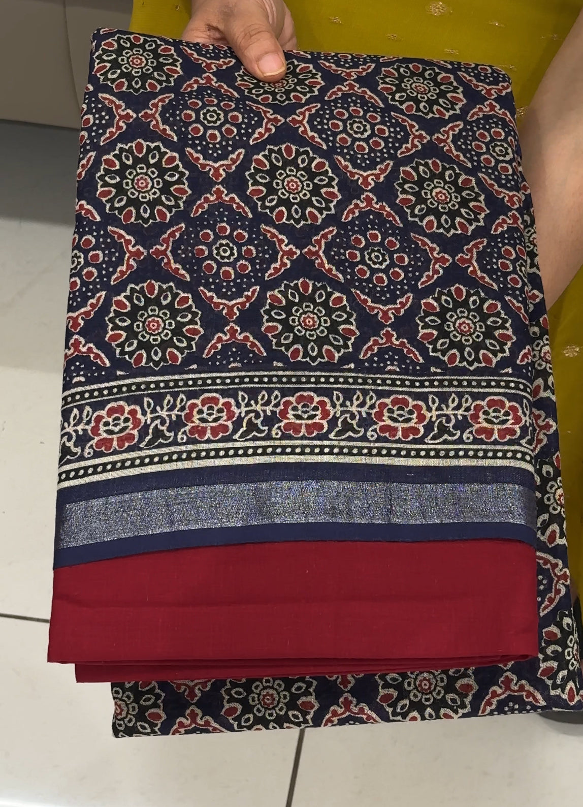 AJRAKH PRINTED UNSTITCHED SALWAR SUITS - IHA 28576