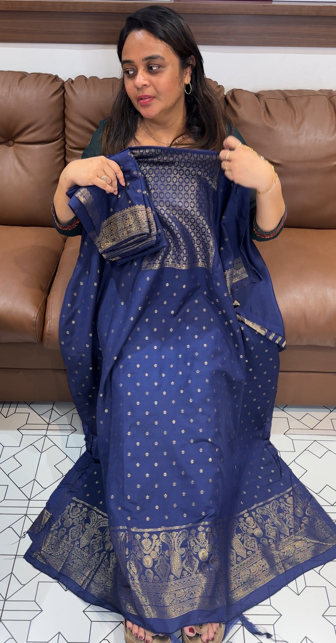 BANARASI UNSTITCHED SALWAR SUITS - IHA 26234