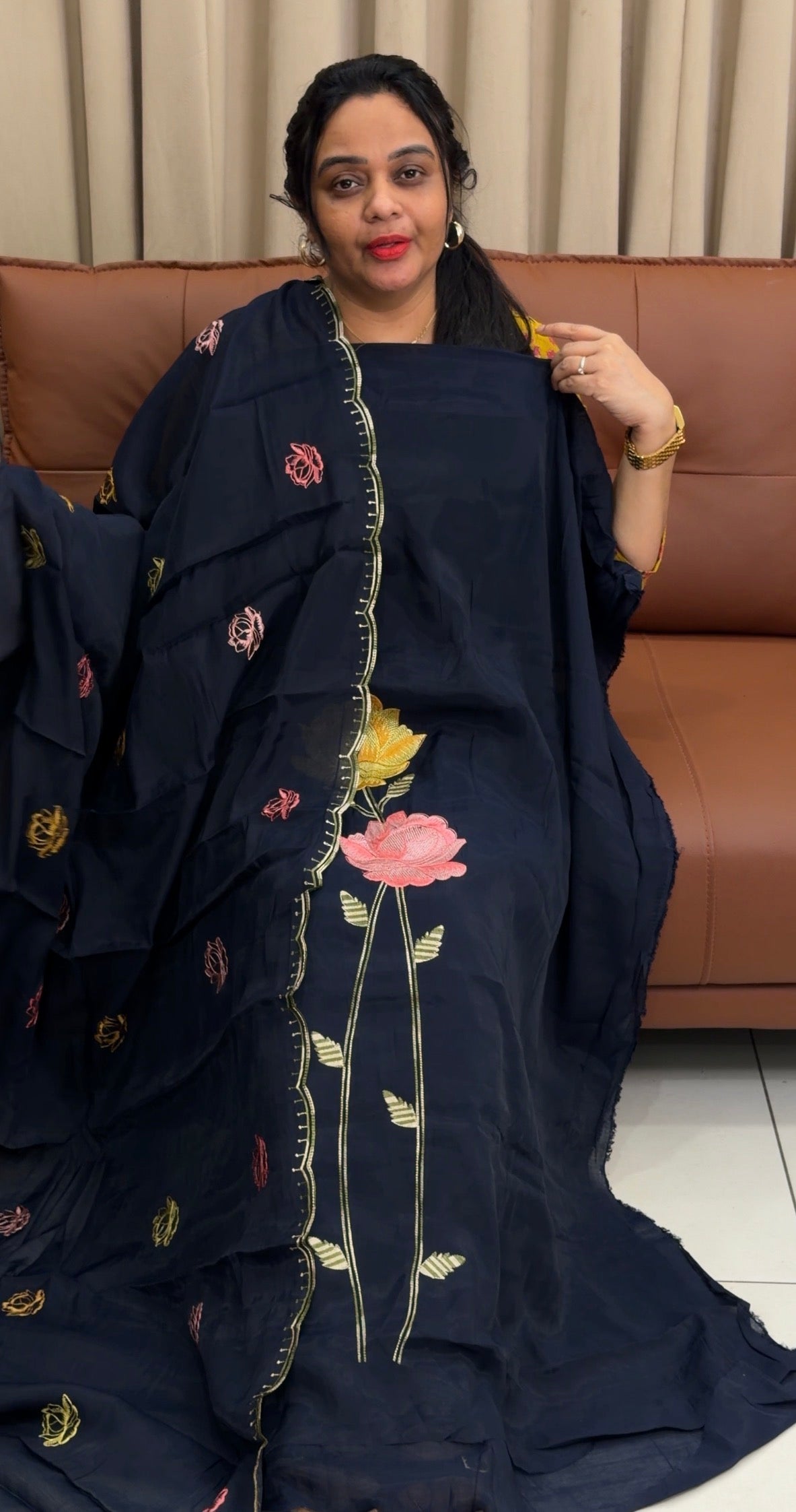 MUL CHANDERI UNSTITCHED SALWAR SUITS - IHA 35428
