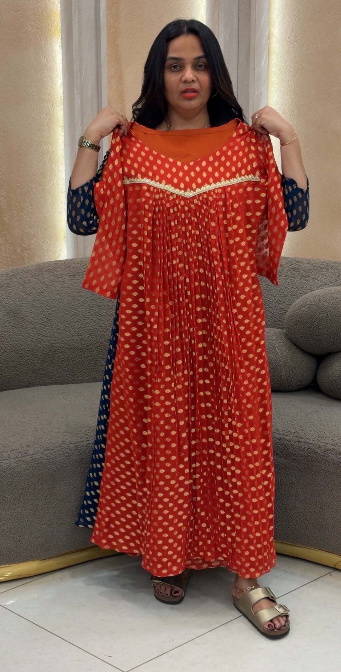 IHA'S IN-HOUSE GEORGETTE ALINE TOPS - IHA 30655