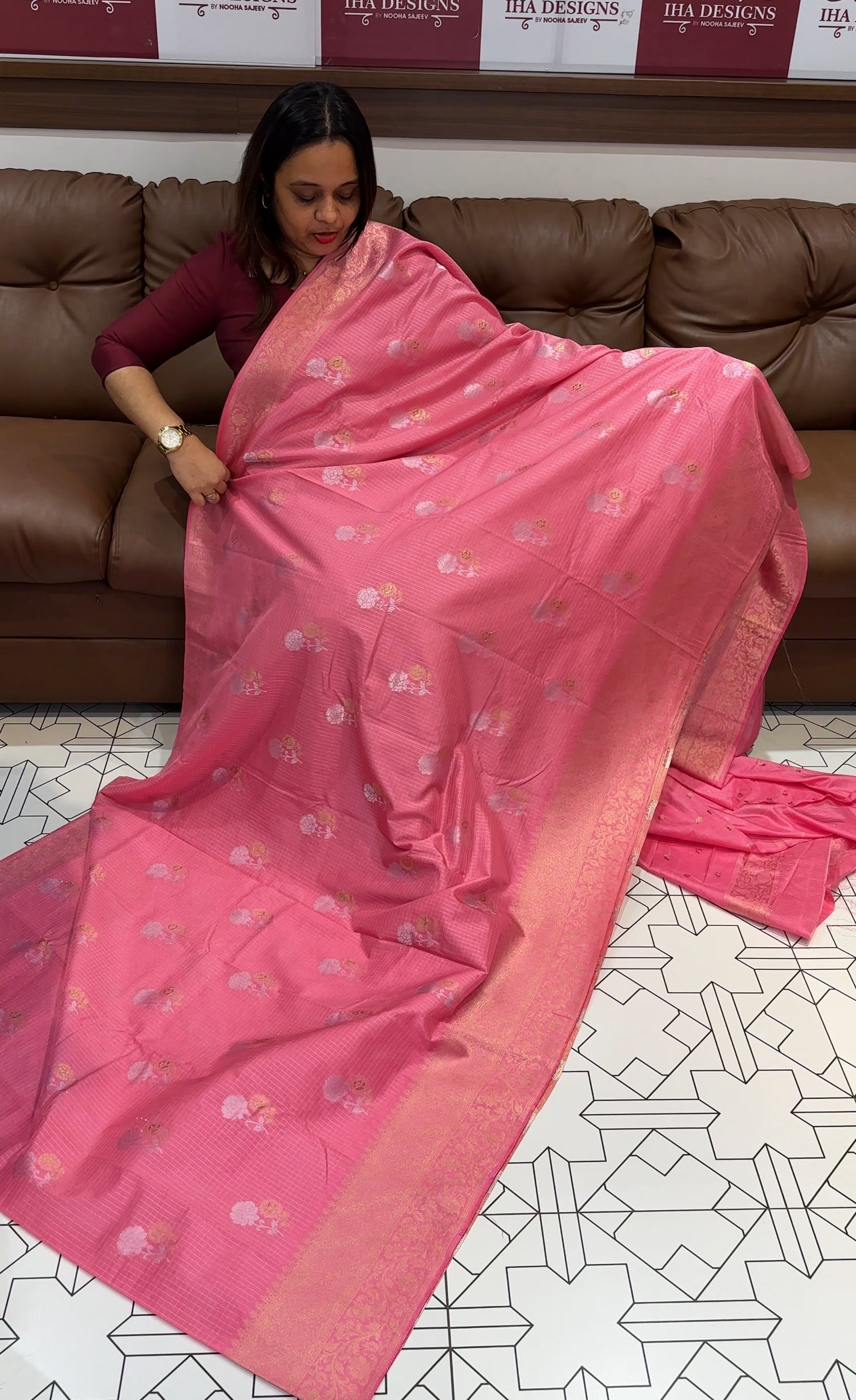 SEMI SILK SAREES - IHA 15829