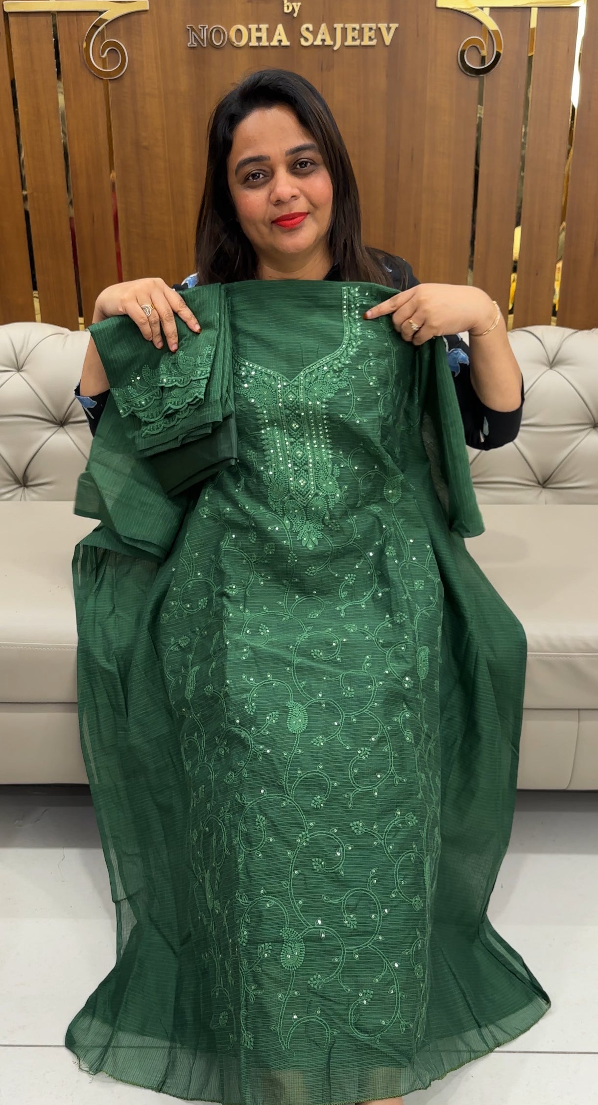 NET KOTA UNSTITCHED SALWAR SUITS - IHA 25357