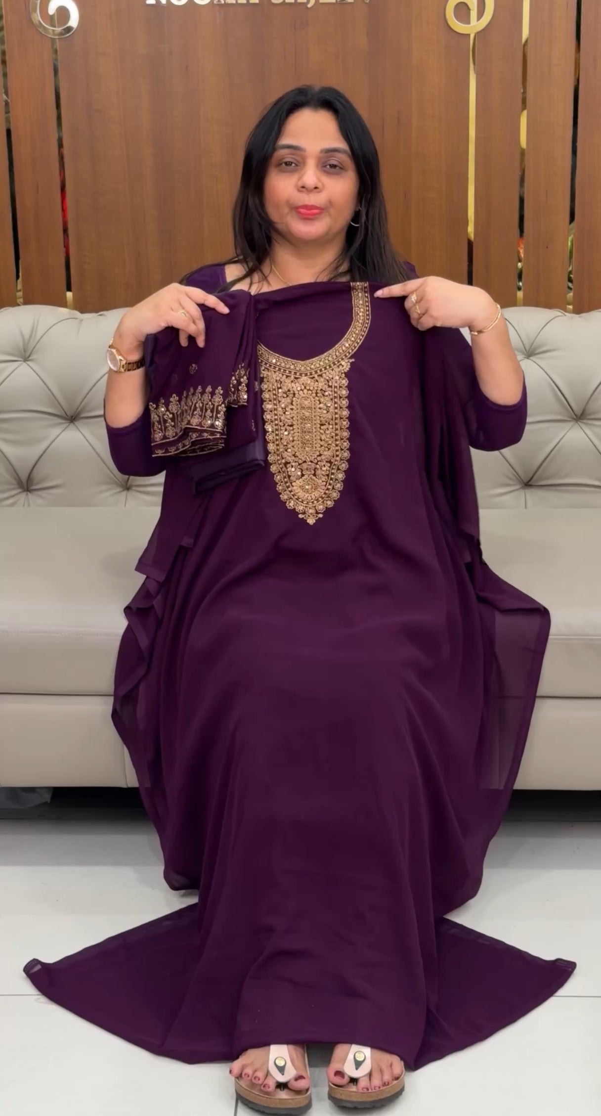 FAUX GEORGETTE UNSTITCHED SALWAR SUITS - IHA 29188