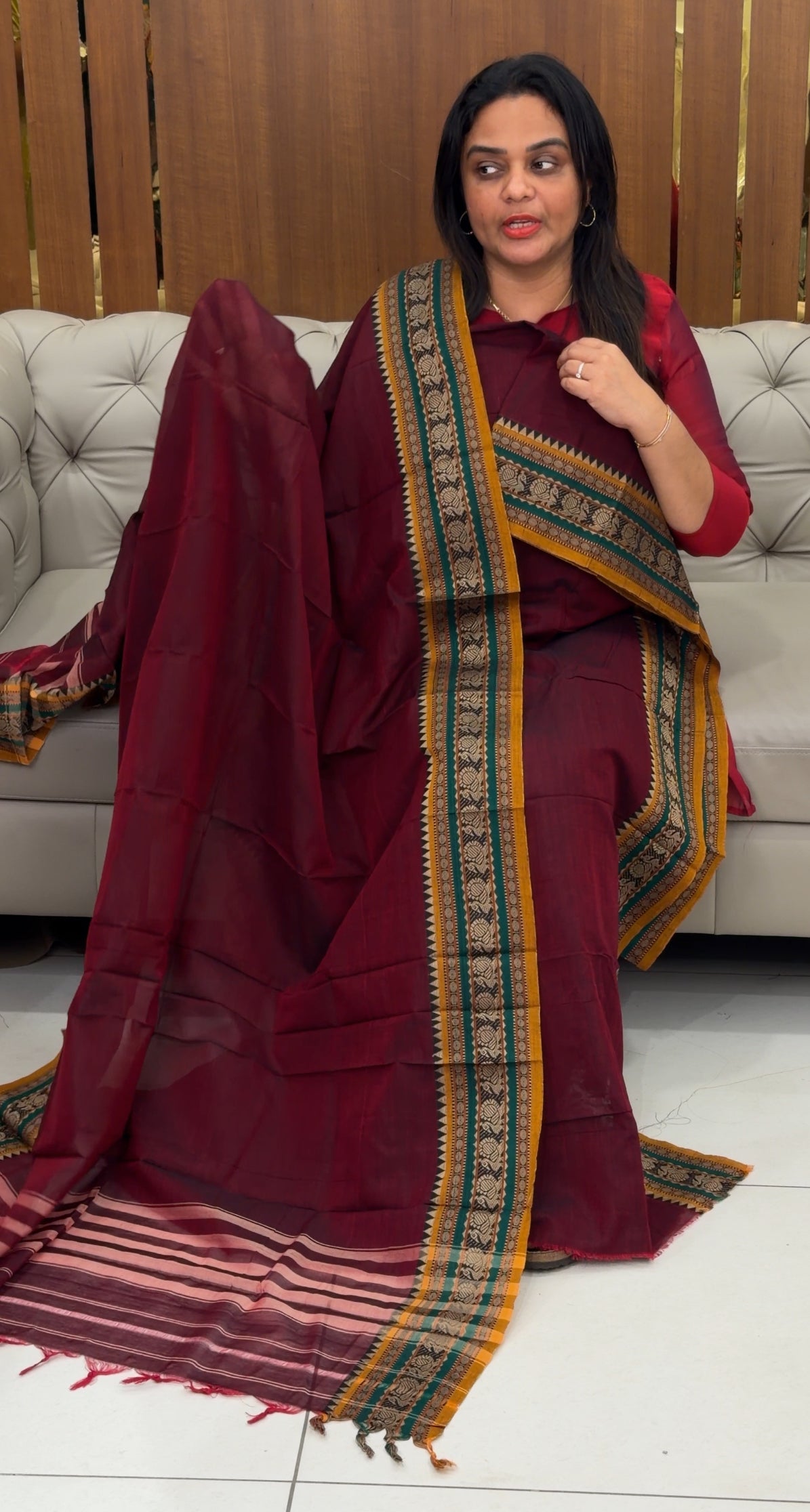 HANDLOON COTTON UNSTITCHED SALWAR SUITS - IHA 30631