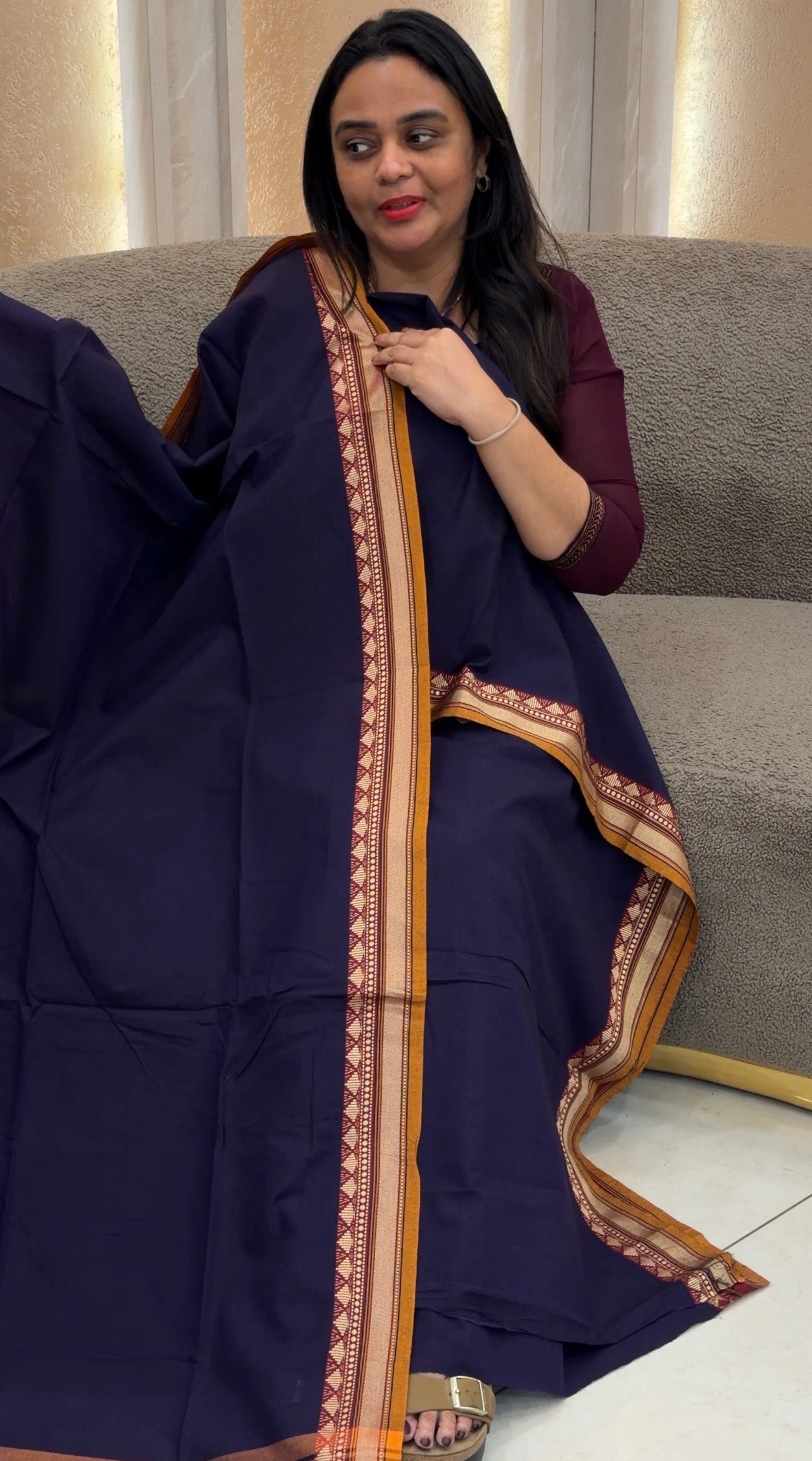 HANDLOOM COTTON UNSTITCHED SALWAR SUITS - IHA 32555