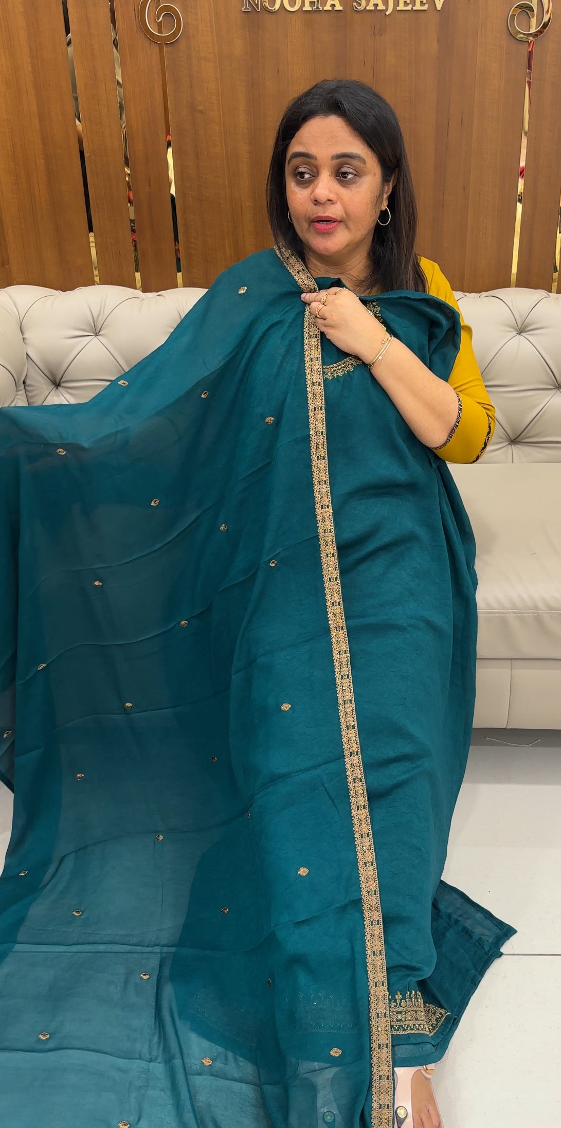 CRUSHED SILK UNSTITCHED SALWAR SUITS - IHA 27061