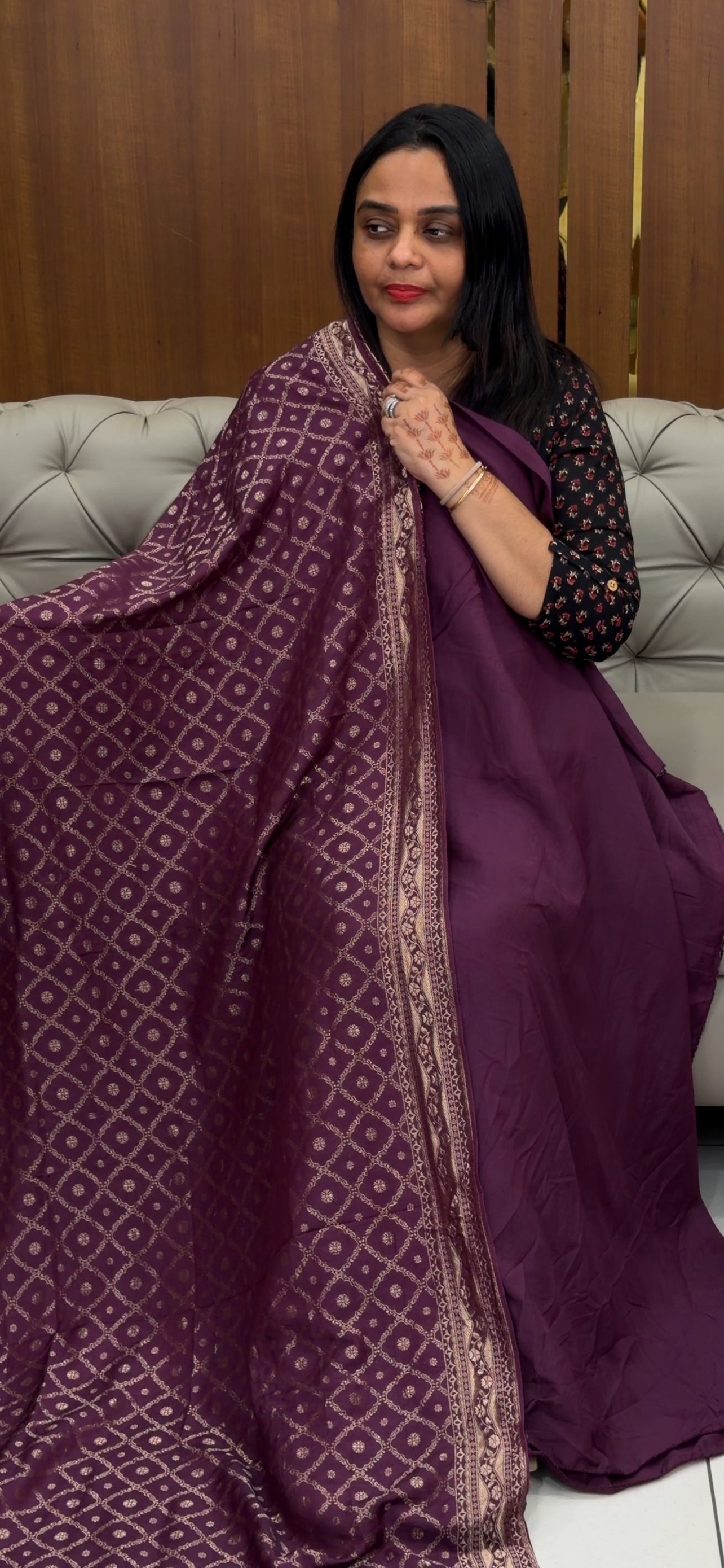 SEMI BANARASI UNSTITCHED SALWAR SUITS - IHA 31849