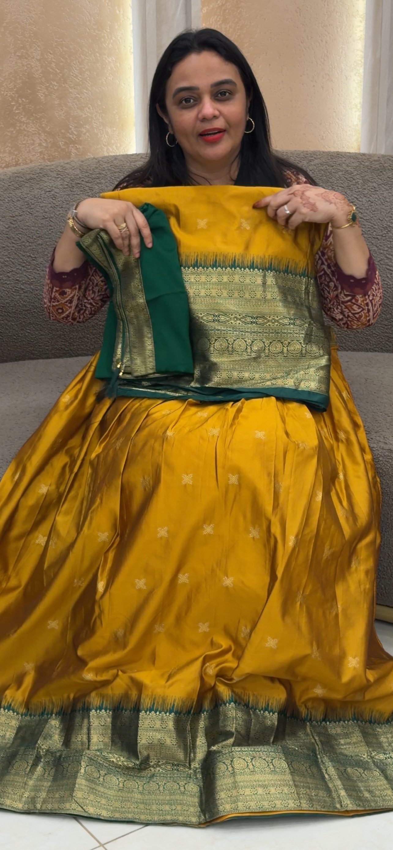 SEMI STITCHED DHAVANI SETS - IHA 33062