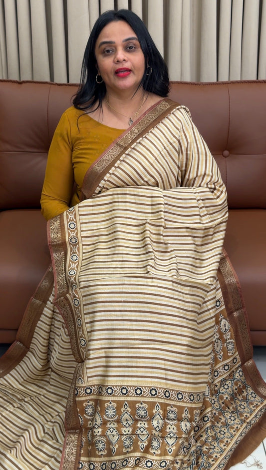 MUL CHANDERI SAREES - IHA 34398