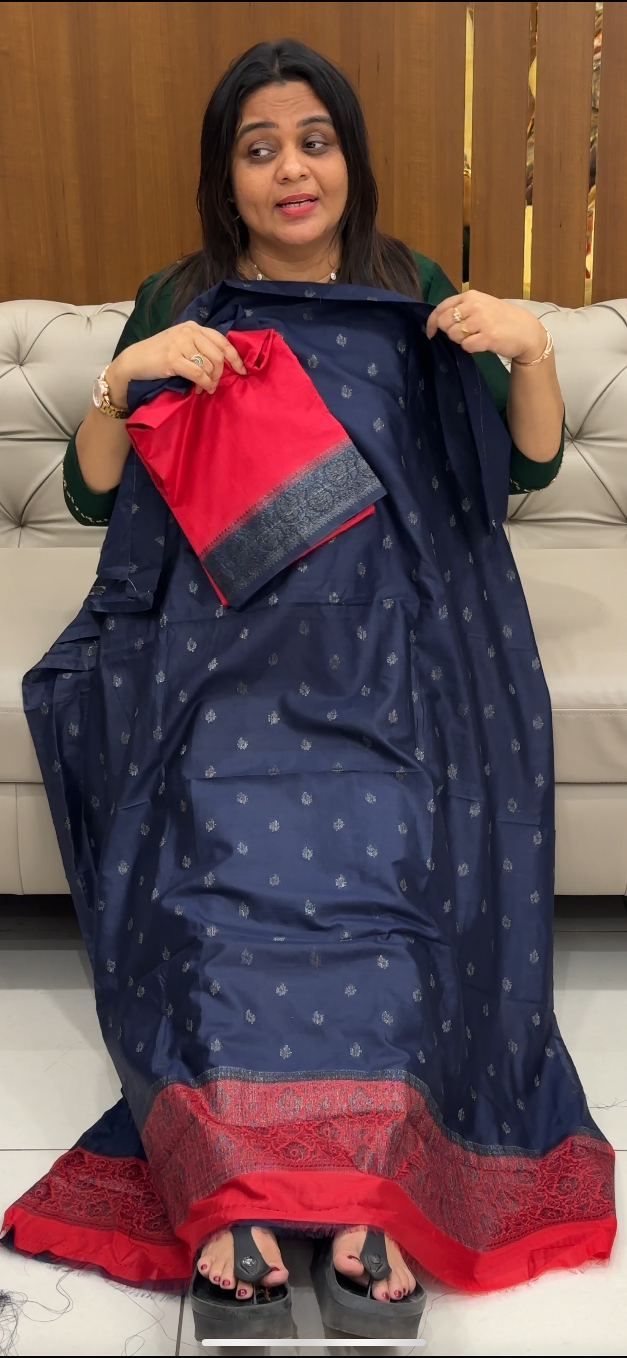 BANARASI TUSSUR UNSTITCHED SALWAR SUITS - IHA 28544