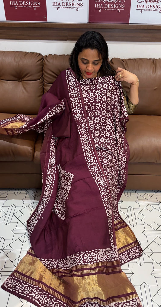 BATIK PRINTED UNSTITCHED SALWAR SUITS - IHA 25661