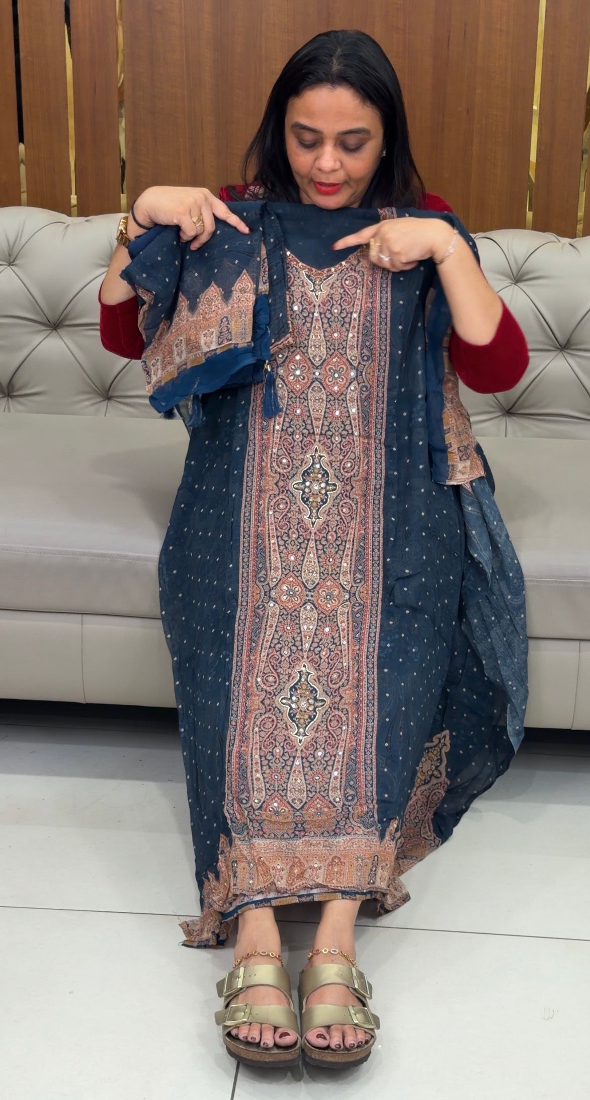 GEORGETTE UNSTITCHED SALWAR SUITS - IHA 33267