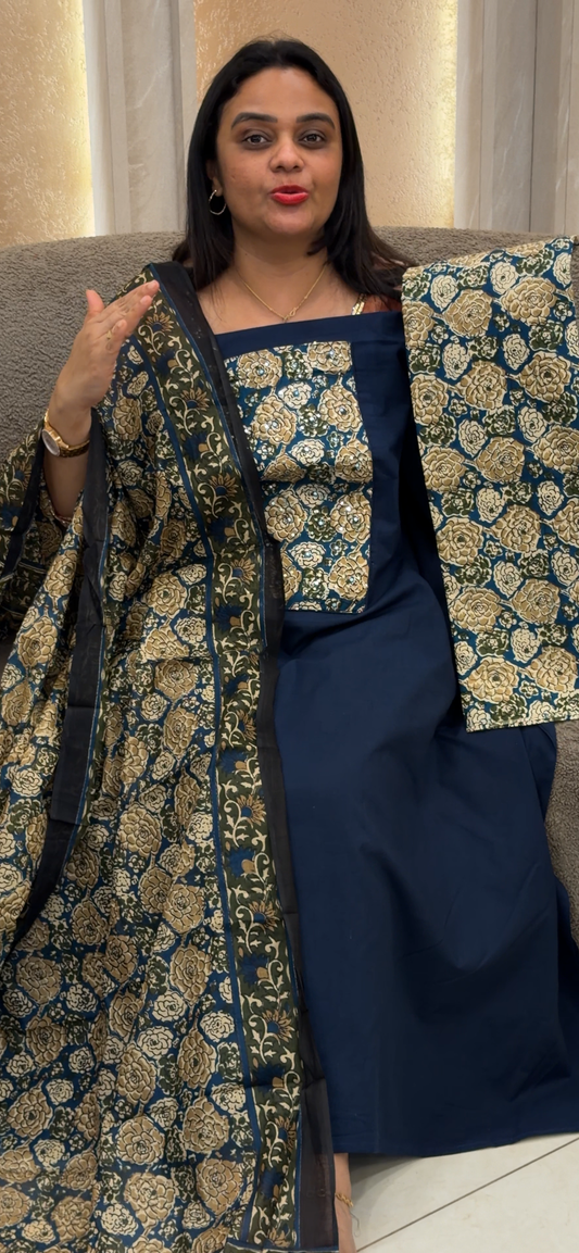 COTTON UNSTITCHED SALWAR SUITS - IHA 33229