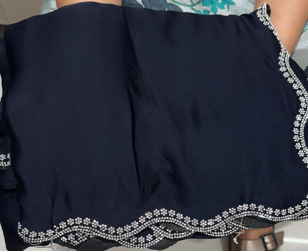 SATIN GEORGETTE SAREES - IHA 24252