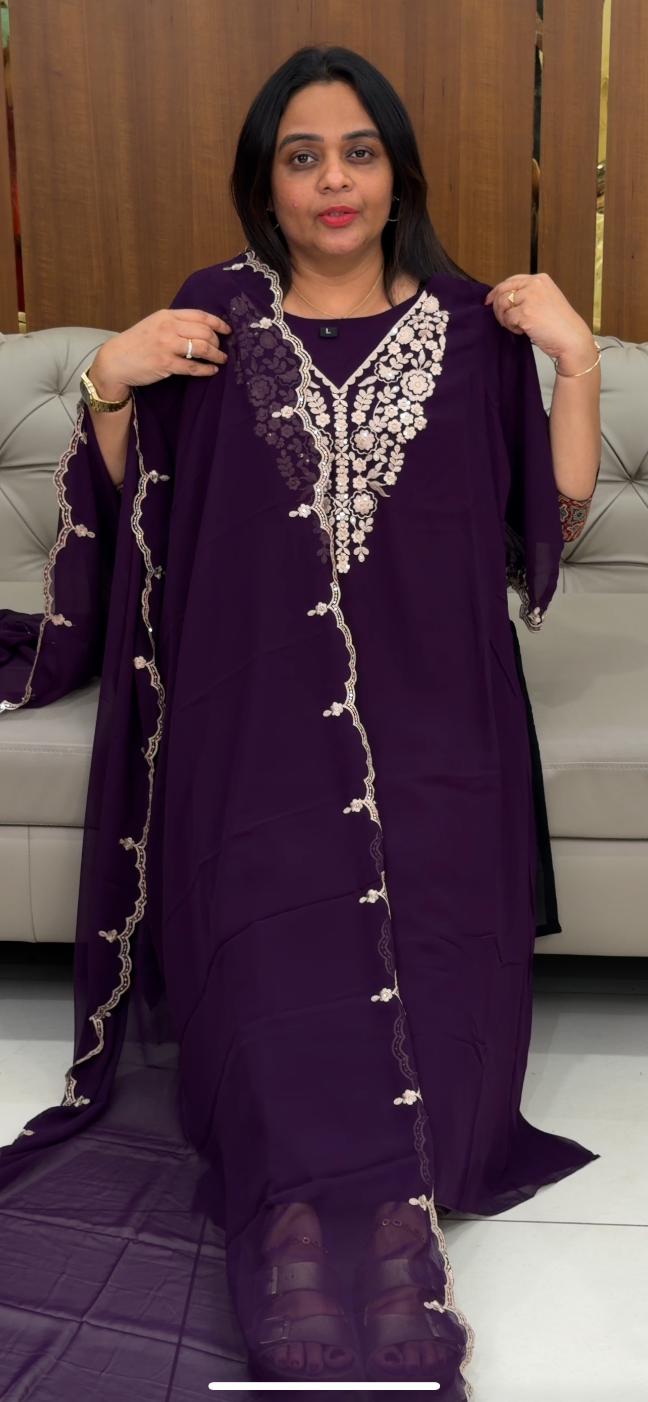 FAUX GEORGETTE TOP AND DUPATTA - IHA 29765