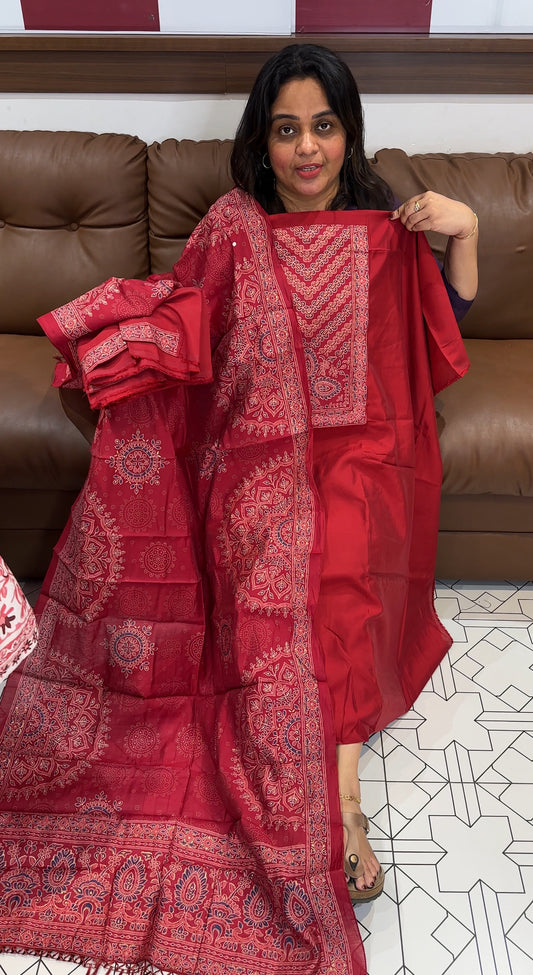 SEMI MODAL UNSTITCHED SALWAR SUITS -  IHA 27155
