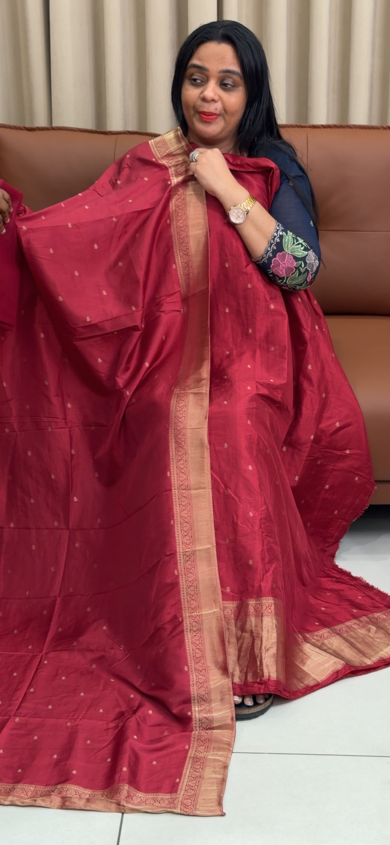 SEMI SILK UNSTITCHED SALWAR SUITS - IHA 35239