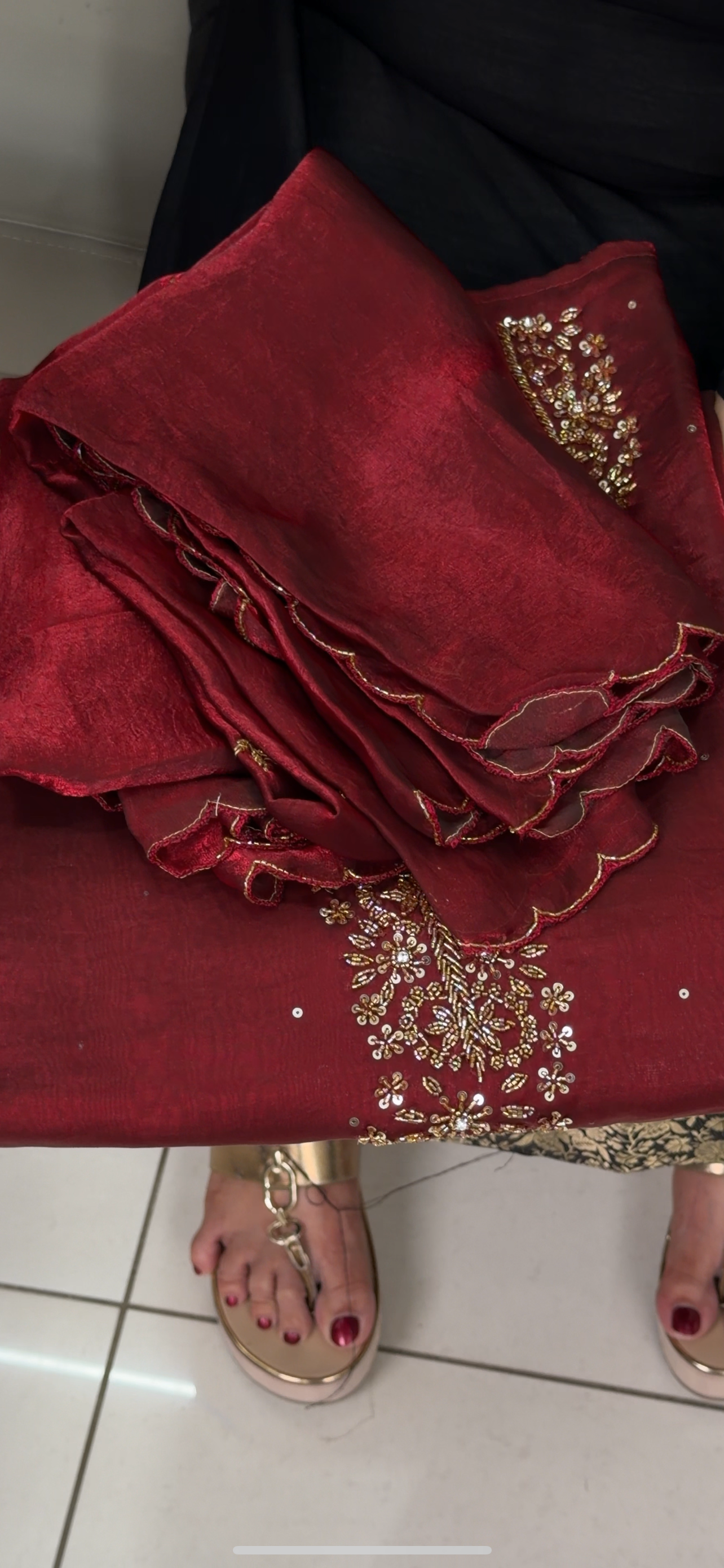 FORWARD VELVET ORGANZA UNSTITCHED SALWAR SUITS - IHA 29037