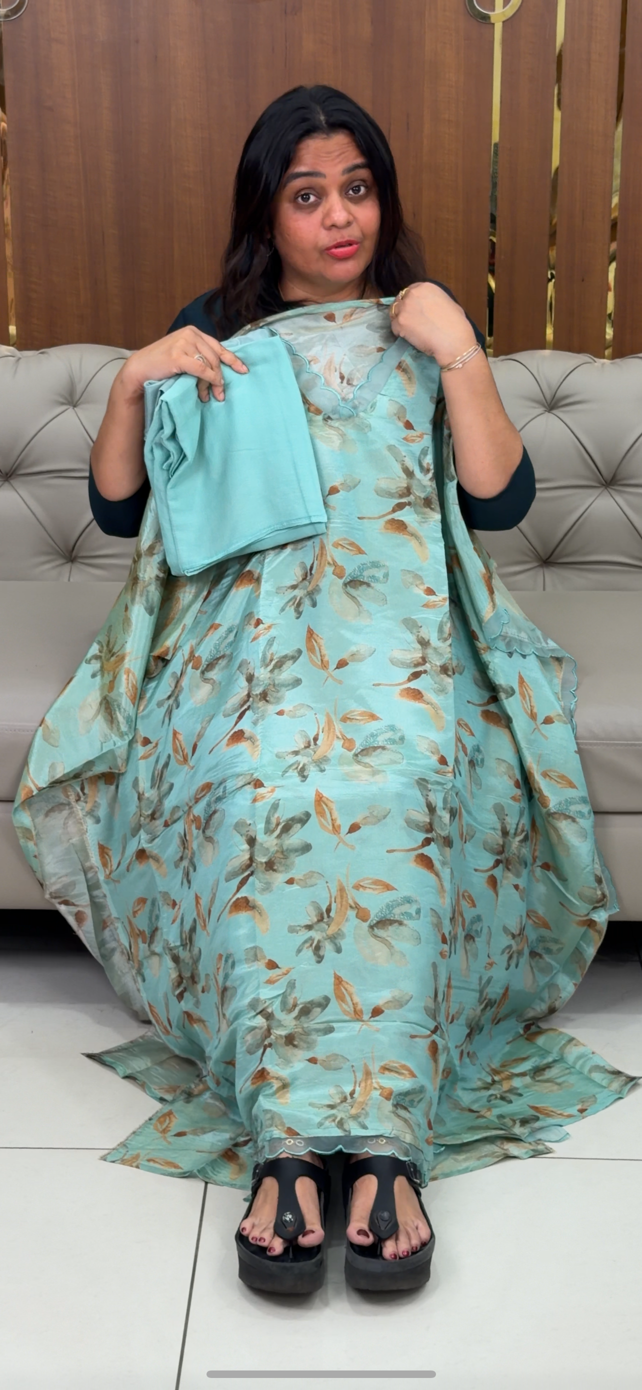 TISSUE UNSTITCHED SALWAR SUITS - IHA 28942