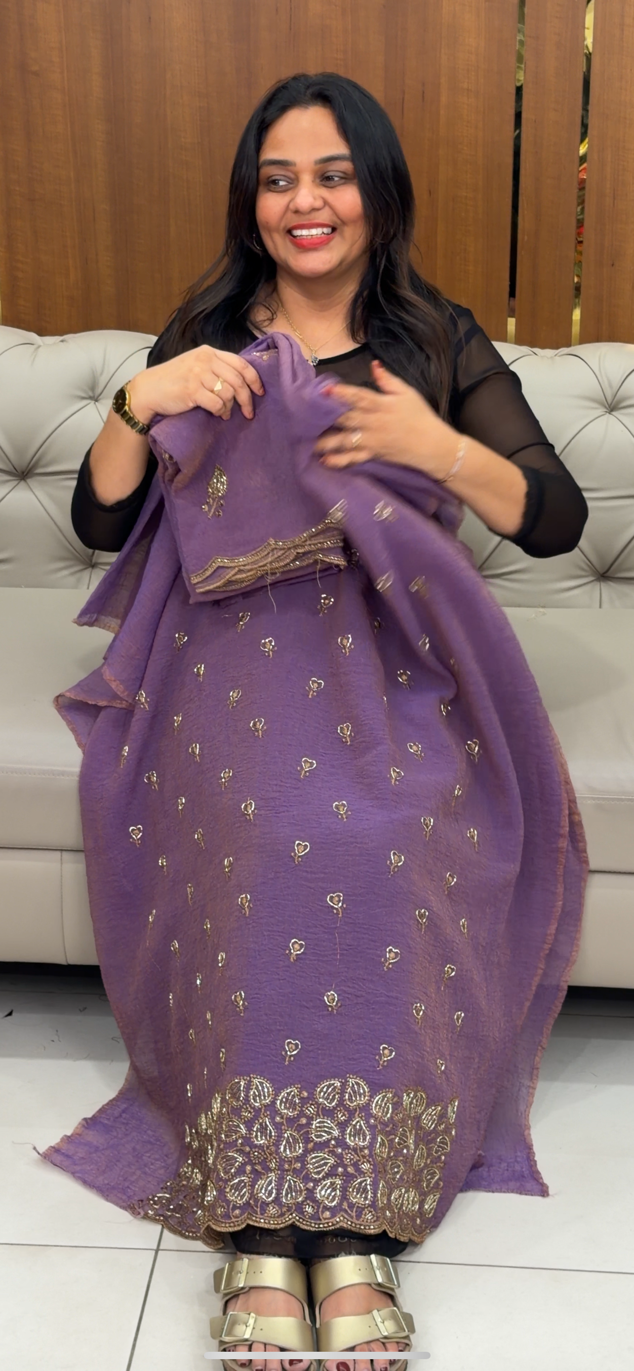 FORWAD CRUSHED SILK UNSTITCHED SALWAR SUITS - IHA 30633