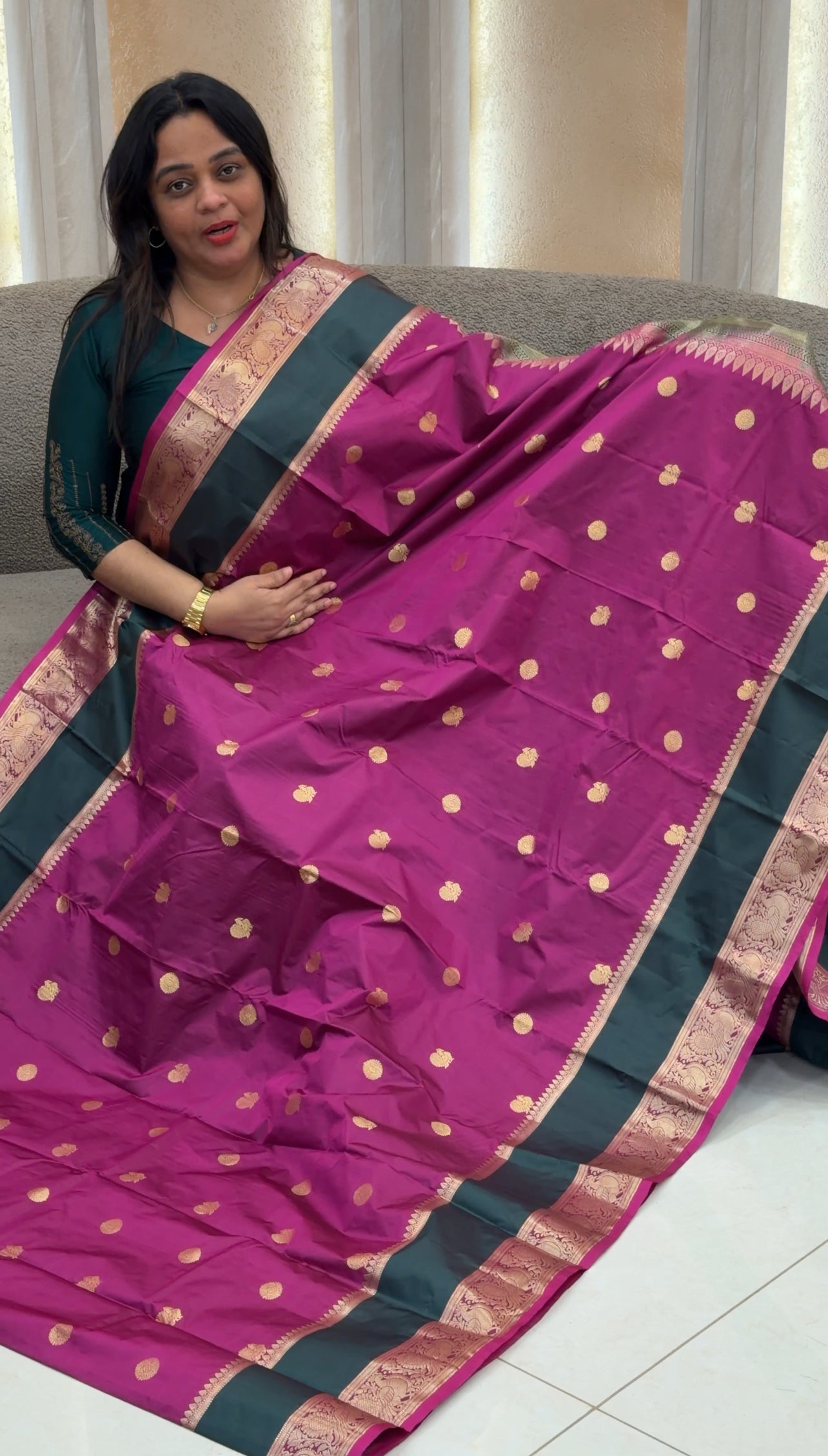 SEMI KANCHIPURAM SAREES - IHA 29232