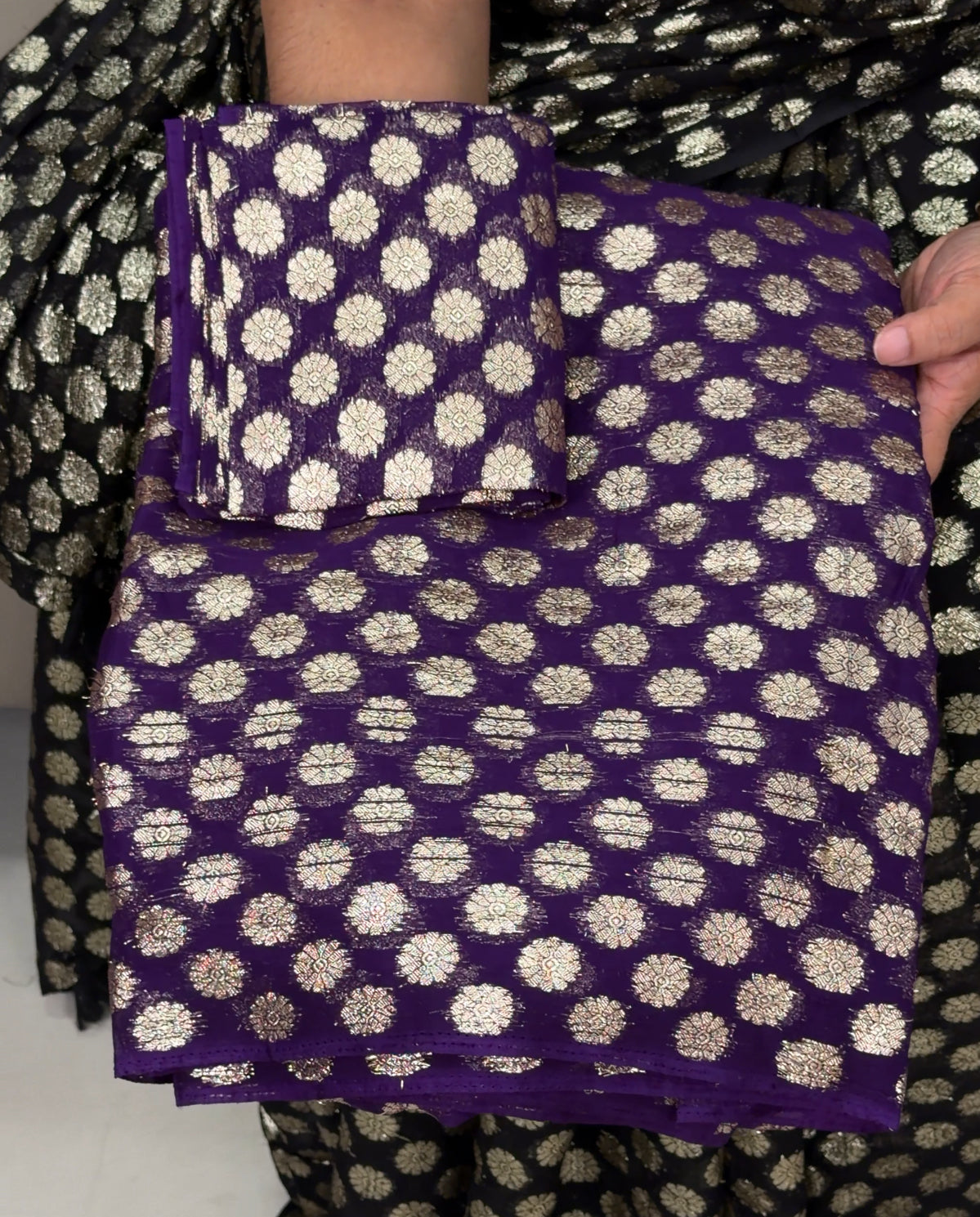 GEORGETTE BANARASI SAREES - IHA  28948