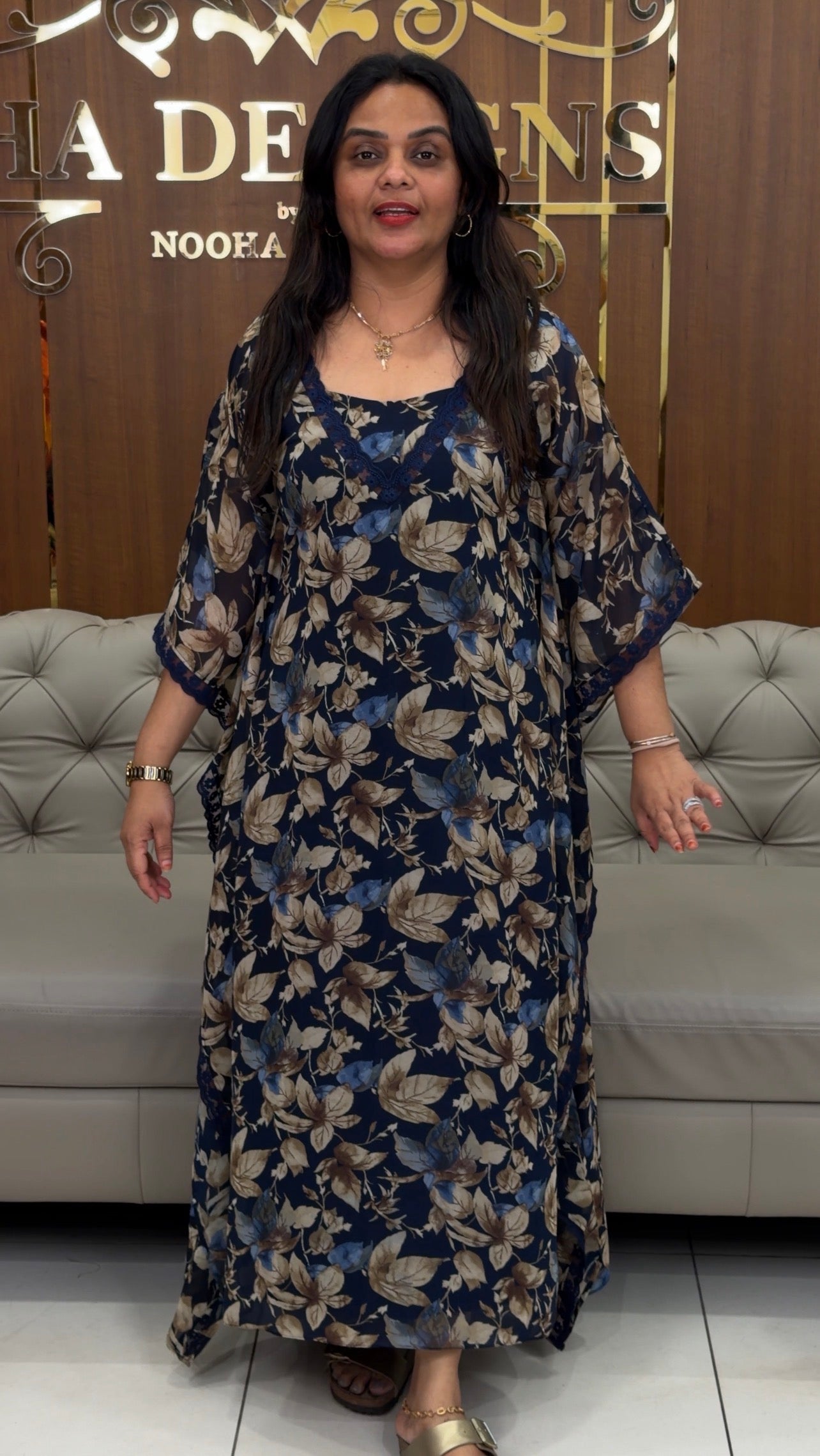 IHA'S IN-HOUSE PRINTED GEORGETTE KAFTAN TOPS - IHA 31012