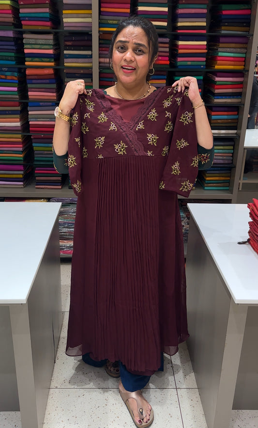 IHA'S IN-HOUSE GEORGETTE ALINE TOPS - IHA 26504