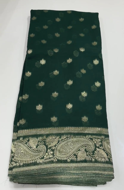 VISCOSE GEORGETTE SAREES - IHA 18670